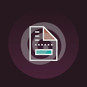 Note icon. Vector illustration decorative design