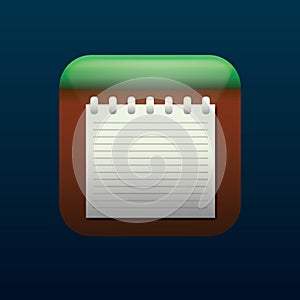 Note icon. Vector illustration decorative design