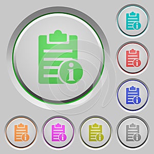 Note info push buttons