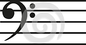 Note line with bass clef