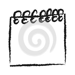 Note list paper doodle illustration, notebook vector