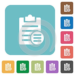 Note options flat icons