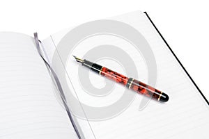 Note Pad and Fountain Pen