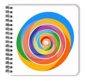 Note pad illustration on white transparent background