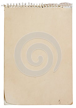 Note pad with spiral binding