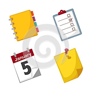 Note paper and calendar set