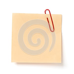 Note with a paper clip