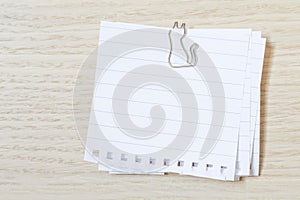 Note with a paper clip