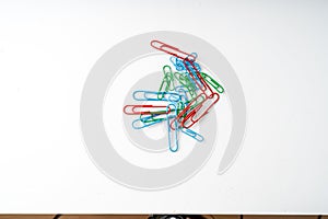 Note Paper Clips, Color Clips, Paperclips Pile