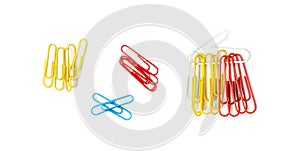 Note Paper Clips, Color Clips, Paperclips Pile