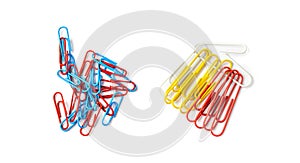 Note Paper Clips, Color Clips, Paperclips Pile