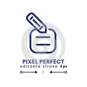 Note with pencil linear desktop icon