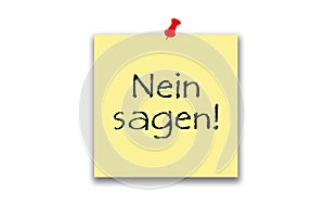 Note Say no in german