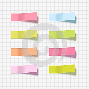 Note sticky sticker isolated. Adhesive office paper tape vector illustration