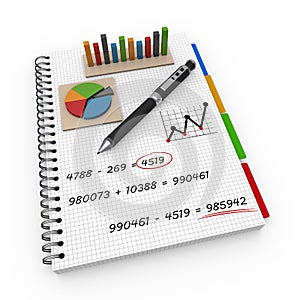 Notebook accounting concept