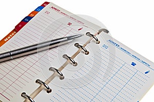 Notebook, addressbook.