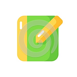 Notebook app vector flat color icon