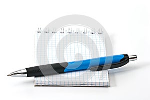 Notebook with ballpen