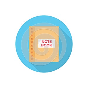 Notebook vector flat colour icon