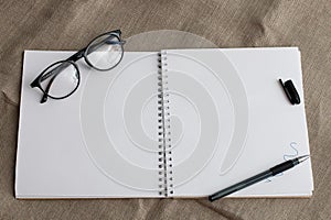 Notebook with clean pages