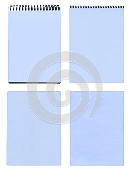 Blue note book collection isolated