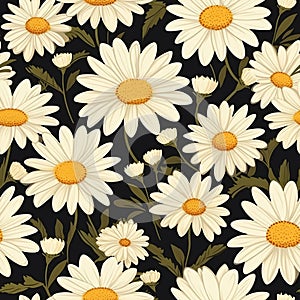 Notebook cover with cheerful daisy print