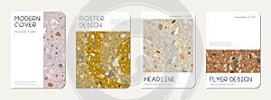 Notebook cover design. Terrazzo abstract