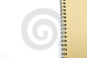 Notebook cover on white background.