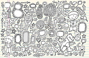 Notebook Doodle Design Elements Vector Set