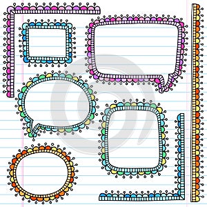 Notebook Doodle Picture Frames Vector Set