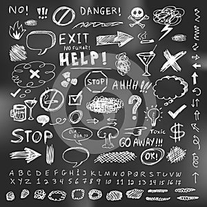 Notebook Doodle Sketch Speech Bubble Arrow Vector