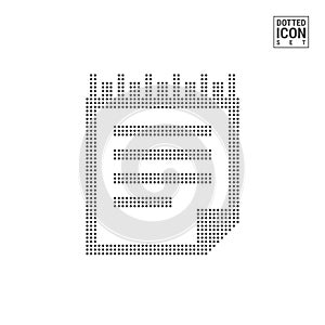Notebook Dot Pattern Icon. Notebook Dotted Icon Isolated on White Background. Vector Icon of Notebook