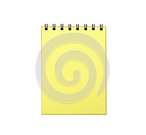 Notebook for education, business. Product for a book with paper and concept. Empty space for text. Vector on white background