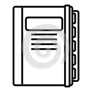 Notebook estimator icon, outline style