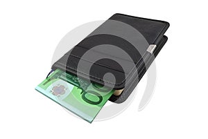 Notebook and Euro banknotes money