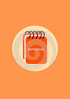 Notebook flat icon, Graphic design