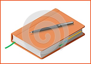 Notebook flat vector 3d illustration photo