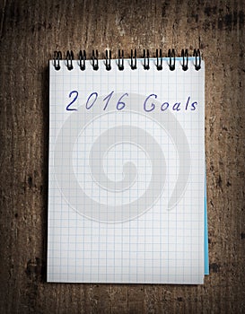 Notebook and goals of new year 2016