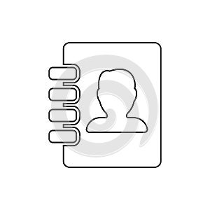 Notebook icon. Element of web for mobile concept and web apps icon. Thin line icon for website design and development, app