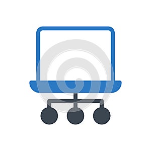 Notebook vector glyph colour icon