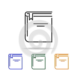 notebook icons. Element of edecation for mobile concept and web apps. Thin line icon for website design and development, app deve