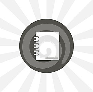 Notebook isolated icon. education design element