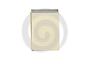 Notebook on isolated white Background