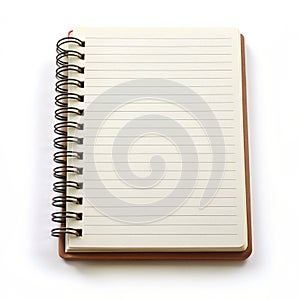 Notebook isolated on white background