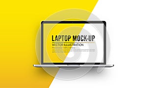 Notebook Laptop Computer layout mockup presentation, Vector illustration
