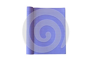 Notebook with lined pages isolated on white background.