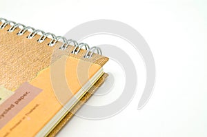 notebook made by recycle paper