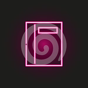 notebook neon style icon. Simple thin line, outline vector of web icons for ui and ux, website or mobile application