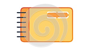 Notebook or Notepad Icon, Representing Notes or Writing, vector design Generative AI