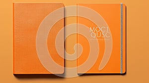 notebook orange mockup